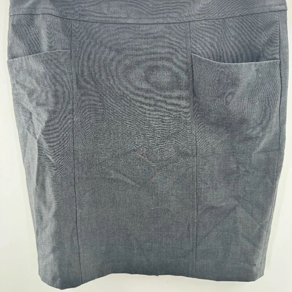 3for$20 Ann Taylor Loft Gray Skirt w/ Pockets and Back Zipper size 8